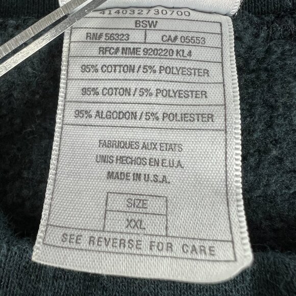 VTG 90s NIKE Sweatshirt Extra Extra Large Black Faded Embroidered Crewneck USA - Picture 7 of 14